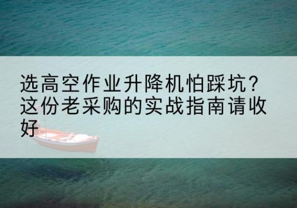 漯河高空作业升降机厂家推荐-选高空作业升降机怕踩坑？这份老采购的实战指南请收好