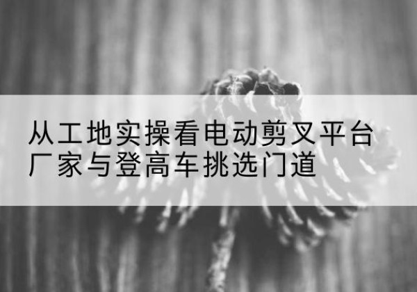 漯河电动剪叉升降平台厂家-从工地实操看电动剪叉平台厂家与登高车挑选门道